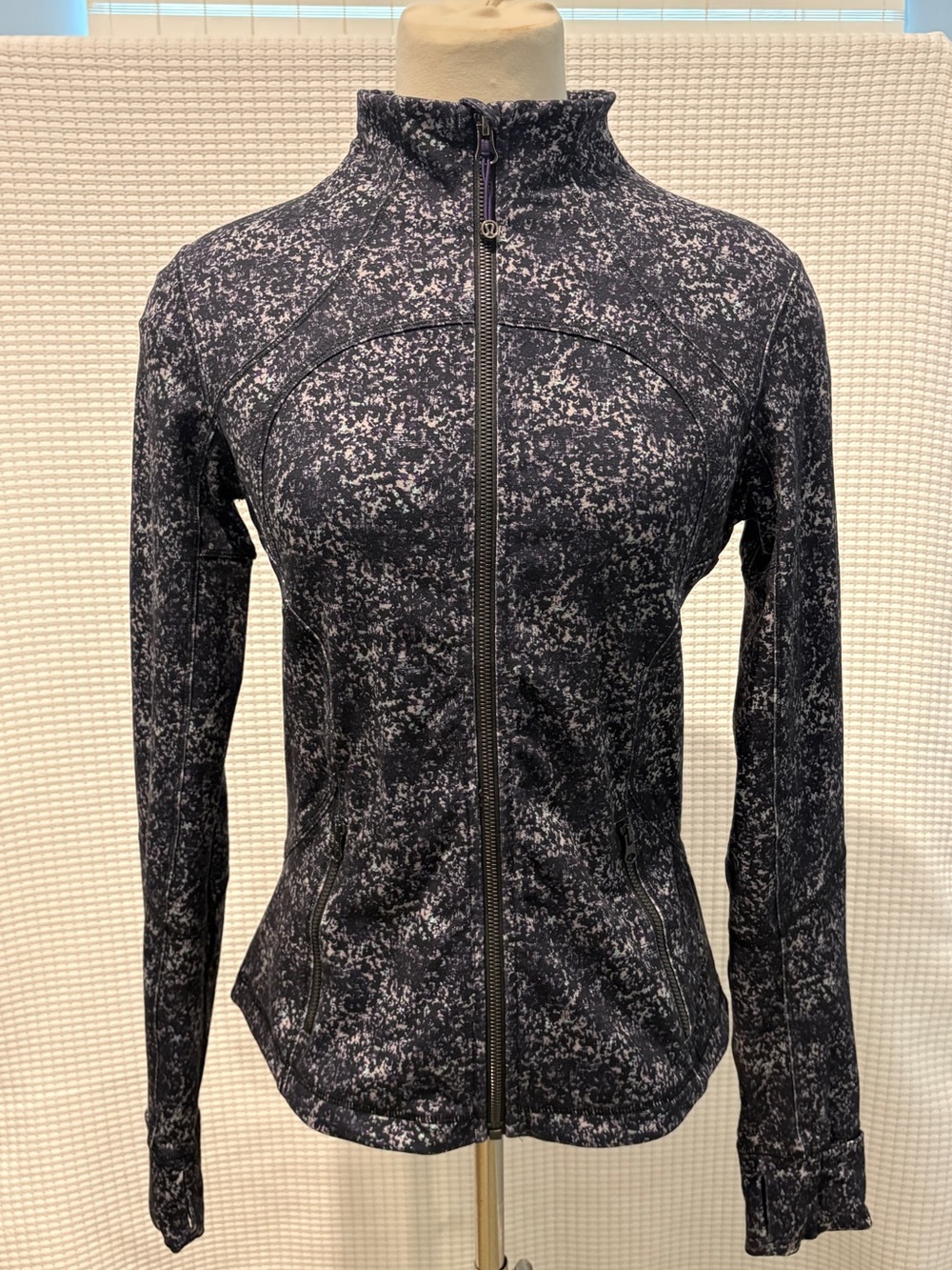 Lululemon Define Jacket Luon Luminesce Splatter White Black Thumbholes